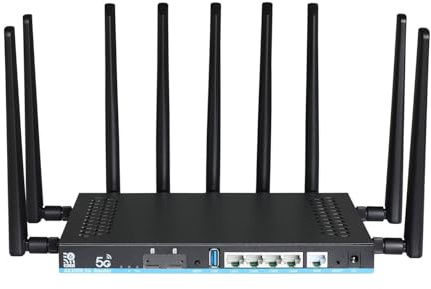 Lubeby Smart Dual SIM Card 5G Router 2*SIM Wifi6 3000Mbps Openwrt DDR4 1GB 4*LAN USB3.0 5G Modem MU-MIMO 4T4R Antenna Wifi Booster