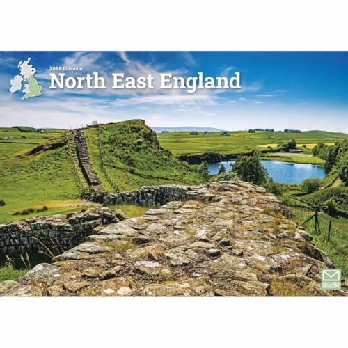 Carousel Worldwide North East England 2026 A4 Wall Calendar – Scenic Photography, Monthly Planner, 12-Month Organiser for Home or Office