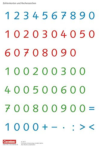 eins-zwei-drei - Mathematik-Lehrwerk für Kinder mit Sprachförderbedarf - Mathematik - 3. Schuljahr: Zahlenkarten und Rechenzeichen - Kartonbeilagen - ... (eins-zwei-drei, Mathematik, 3. Schuljahr)