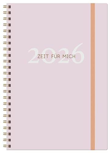 Terminkalender Selfcare-Planer 2026: Taschenkalender mit Spiralbindung. Platz um Wohlfühlmomente zu planen und in Balance zu bleiben. Format: 14,8 x 21 cm.