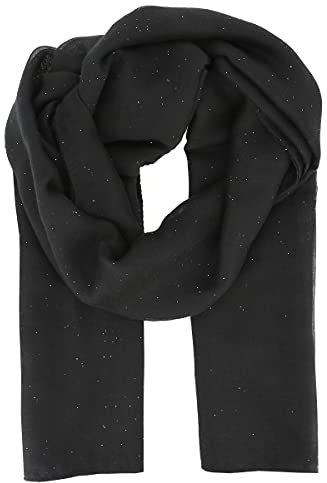 Moonbow Foulard Femme Pailleté 100% Viscose - Grand Foulard Long et Rectangulaire 180cm x 90cm - Etole Chic et Moderne pour Mariage (Noir)