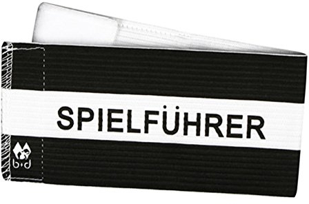 B+D Kinder Spielführer Klett Armbinde (SCHWARZ/Weiss)
