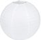 LIHAO Lampenschirm Rund Weiß Papier Laterne Classic Bamboo Style Gerippter Lampenschirm Deko für Party Garten Hochzeit Dekoration (25 cm, 10)