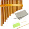 15 Rohre braun Pan Flöte G Key Chinese Traditional Musical Instrument Pan Pipes WoodBlasinstrument (Rechte Hand)