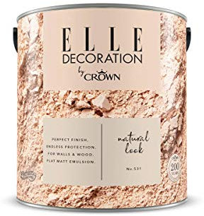 Crown ELLE DECORATION Natural Look No. 531, 2,5 L, extra-matte Premium Wandfarbe für Innen, für Wände und Holz, hohe Deckkraft, Innenfarbe,Basiston, der sanfte Wärme verleiht
