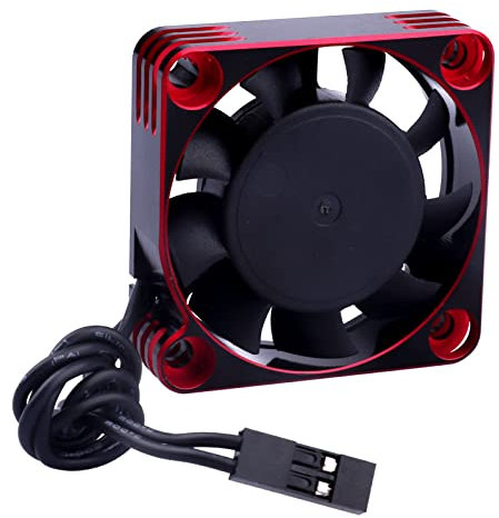 RC Car Motor Cooling Fan Heatsink 28000RPM Brushless ESC Cooling Fan 40x40mm for RC Car 1/8 1/10 540 550 Motor (Red)