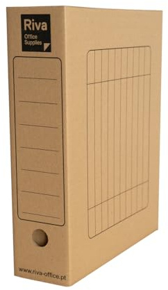 RIVA Pack de 25 Cajas de Archivo Muerto Definitivo de Cartón Microcanal 33,5 x 8,3 x 25,1 cm