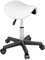 Yaheetech Saddle Stool Adjustable Rolling Salon Chair Swivel Rolling Wheels & Ergonomic for Hairdressing Massage Tattoo Spa Saddle White