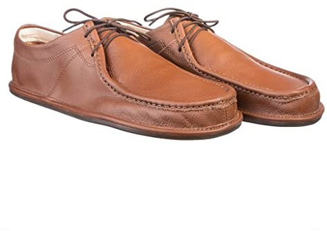 Magical Shoes Mokassins Barfußschuhe Damen, Minimalschuhe aus Leder, Minimalschuhe Frauen, minimalistische Schuhe, Womens Barefoot Shoes, Halbschuhe braun, Ultraleicht, Braun, Gr. 39, Cameron