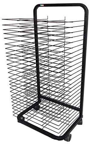 Kunst-Wschestnder, mobiler Kunst-Wschestnder, Bastel-Wschestnder mit Rdern, geeignet fr Kunststudios im Unterricht und zu Hause. (Gre: 44X42X90 cm)