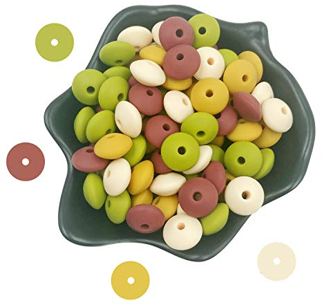 Perles de Silicone Lentilles 12mm 50pc Perles Fournisseur pour DIY Collier Bracelet