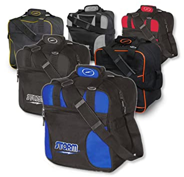 EMAX | 1-Ball-Bowling-Tasche | Storm - Solo Single Tote | Kleine schmale Bowlingbag für einen Bowling-Ball Schuhe Zubehör | Bowling-Ball-Tasche - Schwarz Royal