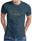OM3® Fahrrad T-Shirt mit Teile Bezeichnungen - Herren - Bicycle Rennrad Bike Parts Radsport - Denim, L