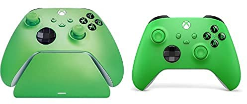 Razer Universelle Schnellladestation für Xbox mit Xbox Wireless Controller (Universelle Kompatibilität, Magnetkontaktsystem, Passend zu jedem Xbox-Controller, Einhändige Navigation) Velocity Green