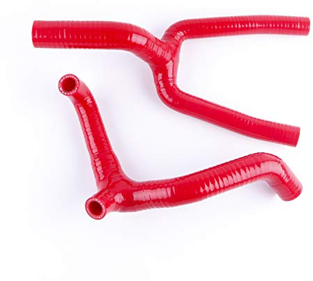 LUXERAD Kit tubo refrigerante radiatore in silicone per Husqvarna WR125 CR125 2000 2001 2002 2003 2004 2005 2006 2007 2008 (rosso)