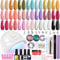 Gel Nail Polish Set, Phoenixy 42 Effect Gel Nail Kit with 48W Lamp Complete Set 8ml 21 Colours Nail Polishes Full Set Professional Salon Manicure Kit Gift Set for Women