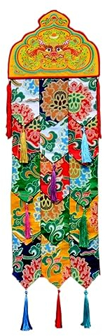 1pc 80cm Tibetan Buddhist Flag Lotus Flower Hanging Flag Auspicious Flag Home Buddhist Hall Decoration