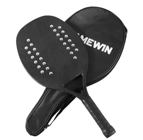 Raqueta de tenis de playa, cara de grano de fibra de carbono profesional, raqueta de tenis de playa con núcleo de espuma viscoelástica EVA con bolsa de transporte, ligera, equipo for deportes de playa