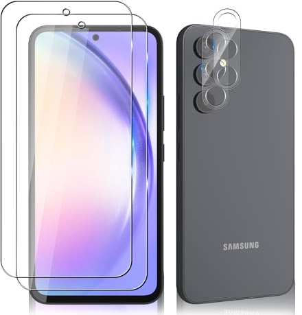 HeeYeal Tempered Glass Screen Protector for Samsung Galaxy S23 FE 5G | with Camera Lens Protector, [2 + 2 Pack] [9H Hardness] [Anti-Scratch] HD Tempered Glass Camera Film for Samsung Galaxy S23 FE