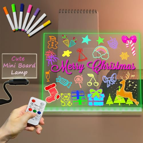 Acryl Gradient Night Light Letter Board 40×30 CM Dry Erase Whiteboard mit Stand USB LED 7 Farbe ändern mit Fernbedienung Dimmen Timed Clear Desktop Bedside Rewritable Memo Schreibtischlampe