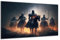 DARO Design - Wand-Bild auf 6mm HDF 84x56 cm Ritter auf Pferden - Wand-Deko Bilder Geschenk