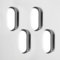HOFTRONIC 4er Set - C-Series LED Kellerlampe Schwarz - 12W 1160lm Wandleuchte Oval - IP54 LED Feuchtraumleuchte - 6500K Kaltweiß - Wandlampe Deckenlampe für Treppe Flur Keller WC Garage