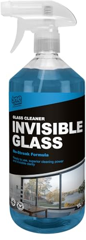 One Chem Professional Glass Cleaner 1 Litre Invisible Glass for Clear Shine, No-Streak Formula