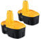 2X 5,0Ah/5000mAh Ersatzakku für Dewalt 18V Akku NI-MH DC9096 DE9098 DE9094 DE9096 DE9039 DE9503 DW9096 DW9095 DW9098