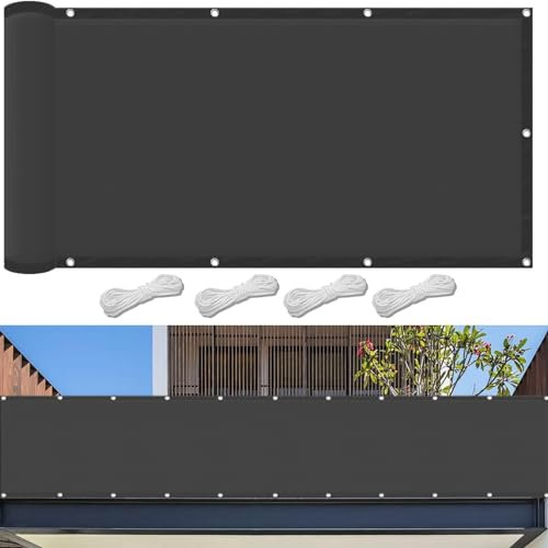 Tenda da Sole per Esterno 120 x 160 cm Impermeabile, Protezione Antivento 98% Anti UV Tende da Sole Frangivista per Esterno Giardino Terrazza, Grigio Scuro