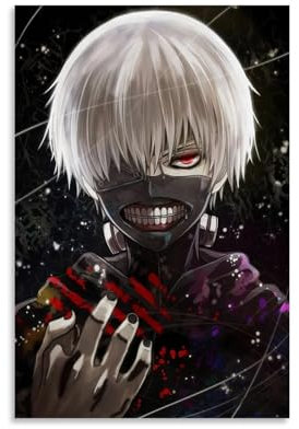 KKPLO Tokyo Ghoul Poster, dekoratives Gemälde, Leinwand, Wandposter und Kunstdruck, moderne Familienschlafzimmer-Dekoration, Poster, 20 x 30 cm