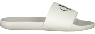 Calvin Klein Herren Slide Monogramm Cv Ym0ym01271, White Triple Bright White, 43 1/3 EU