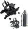 Full Face Dive Mask Full Face Diving Goggle Snorkel Mask for Adults, Fog proof & Leakproof 180° Panoramic View Silicone Scuba Face Mask with Camera Mount for Underwater Exploration