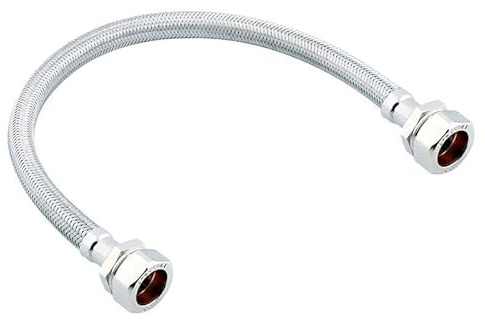 Flexibler Wasserhahnschlauch, WRAS, 15 mm x 15 mm x 300 mm (bekannt als flexible Wasserhahnanschlüsse/22 mm flexibler Wasserhahnanschluss, auch erhältlich in 15 mm, 22 mm, 1/2 Zoll, 3/4 Zoll, 300 mm
