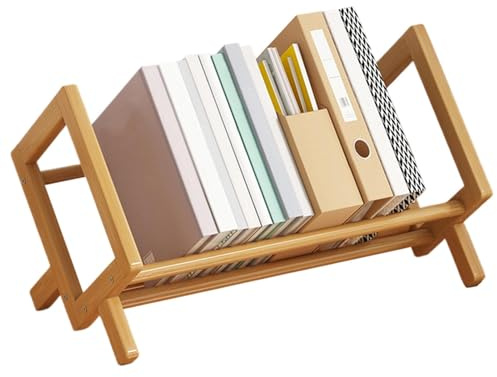 Schreibtisch-Bücherregal - Schreibtisch-Bücherregal Schreibtisch mit dekorativer Ablage | Bücherregal Organizer für Tisch neigbar, kleines Bücherregal für Bücher und Fotobücher