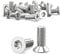ORTAVA 20 Stück Senkkopfschrauben M6 x 16 mm, M6 Senkkopfschrauben Torx Edelstahl 304, Senkkopfschraube mit Innensechsrund/Torx (ISR/TX) nach Norm ISO 14581 / DIN 965, für Maschinen, Geräte und Möbel