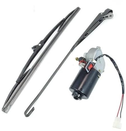 Scheibenwischermotor 12V 48V 60V Elektrischer Wischermotor Ohne Knochen Wischerblätter Elektrischer Wischermotor Mit Schalter Zubehör Für Elektrofahrrad-Dreirad-Wischer Wischermotor(12V,With switch Se