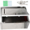 NUOBESTY 1pc Box Mailbox Gold Slot Sjops Anti Gas Meter Lettres Money Comment Letter Pendant Correo Red Uk Post Boxes Register Holder Mail Boxes Outdoor Double Modern Silver Stainless Steel