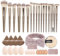 MAANGE Lot de 38 pinceaux de maquillage synthétiques de qualité supérieure - Outils de maquillage professionnels (champagne)