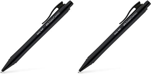 Faber-Castell 140690 Daily Ball XB Kugelschreiber, Schwarz (Packung mit 2)