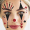 ENYACOS Clown Face Art Sticker Set – Glitzertattoos für Karneval, Fasching & Mottoparty, Pantomime Schminke, Harlekin Look, Aufkleber Gesicht,Clown Schminke Accessoires