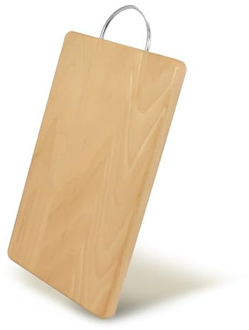 Fackelmann Tagliere in legno di faggio, per tagliare e servire verdure, salumi, formaggio, affettati, tagliere da cucina con maniglia, dimensioni 33x21x1,5 cm
