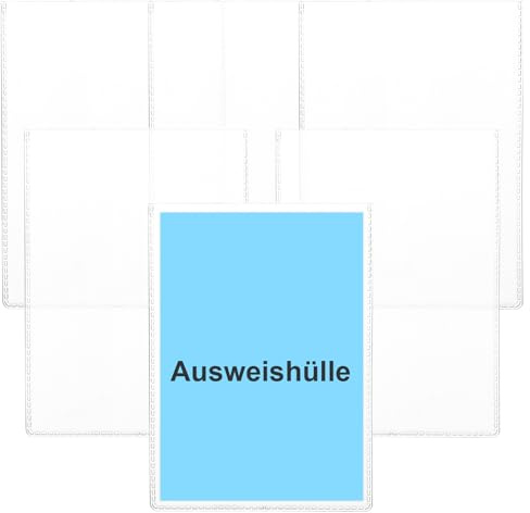 6 Stück Ausweishülle A7 Transparent 78×110 mm Schülerausweis Hülle kartenhülle Kreditkartenhülle Scheckkartenhülle Kartenhüllen Fahrkartenhülle für ID EC Card