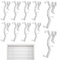 10 Pcs Valance Clips 2.5'' Window Blinds Hidden Clip Clear Plastic Hidden Retainer Holder Clip for Window Blind Valance with 64mm in Width Retainer Holder, Horizontal Faux & Wood Blinds Parts
