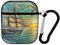 Boat Earphone Case Cover Compatible with AirPods 1&2 Shockproof Bluetooth Headset Case Black-style