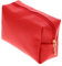 VICASKY Trousse de Toilette Portable PU Rouge Design et Sac de Rangement pour Cosmétiques et Accessoires de Voyage
