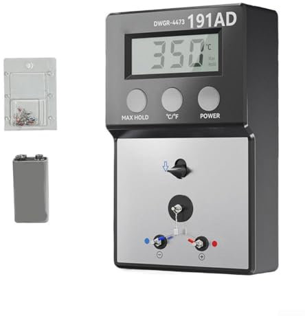 HpLive 191AD Digital Soldering Iron Temperature Meter 0-800°C LCD Thermometer Tester with K-Type Thermocouple for Soldering Station (without Cable)