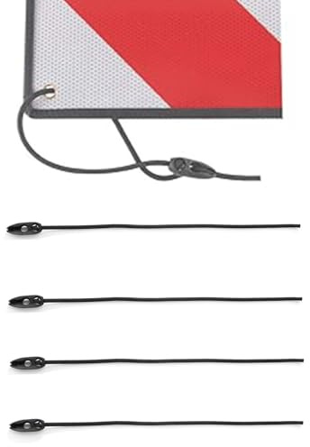Lumi Zenva Gepäckspanner für Warntafel Italien und Spanien 4x50cm Befestigung Schild Fahrrad Fahrradträger Zum Sichern mit Einstellbaren Spanngurten