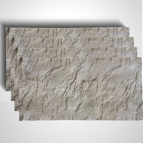 Deconil EPS 3D Wandpaneel Steinoptik – 50x120 cm – Leicht, DIY Montage, Wärme- & Schalldämmung – Innen Wandverkleidung für Wohnzimmer, Schlafzimmer & Gewerbe (PNL-213, 4 Stück)