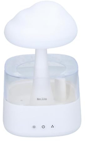 Grundig Raincloud Luftbefeuchter | Diffusor für ätherische Öle | Regen- und Nebelfunktion | LED-Licht | USB-C | Ideal für Aromatherapie und Atmosphäre