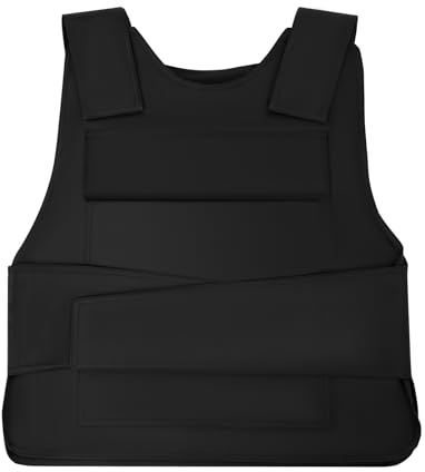 DWIKRYT Stichschutzweste Herren, Einstellbar Stichschutz Weste, Sicherheitstrainings-Schutzweste mit Aufbewahrungstasche und Paar Handschuhe für Polizei Security Wachschutz